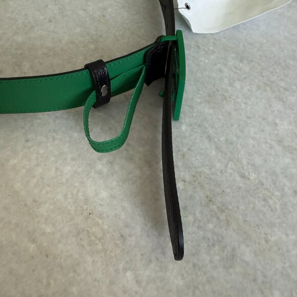 Gucci 709974 Unisex Black Leather Belt with Ceramic Green G Buckle, 100 or 105 - Picture 5 of 15